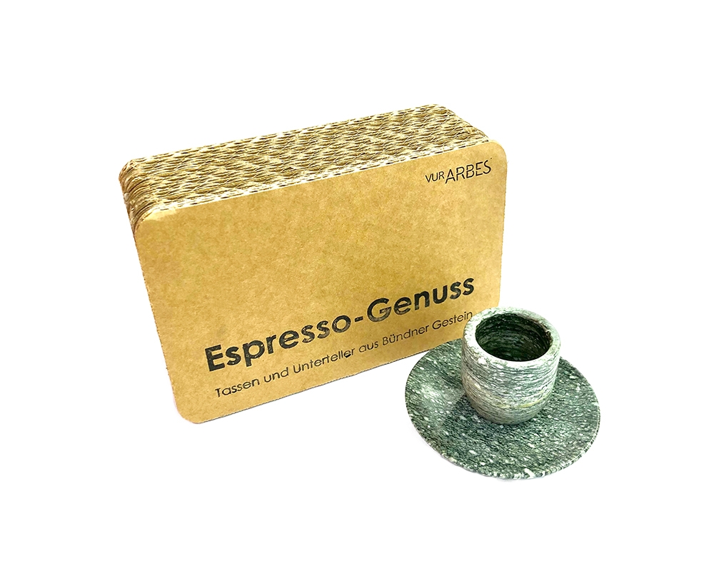 Espresso-Tasse mit Unterteller «Andeerer Granit»